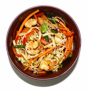 WOK с креветками